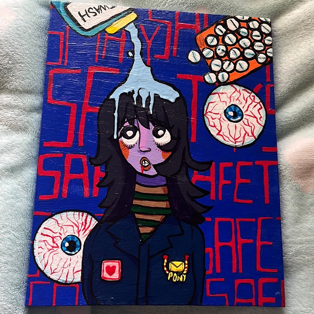 Mouth washing Anya painting